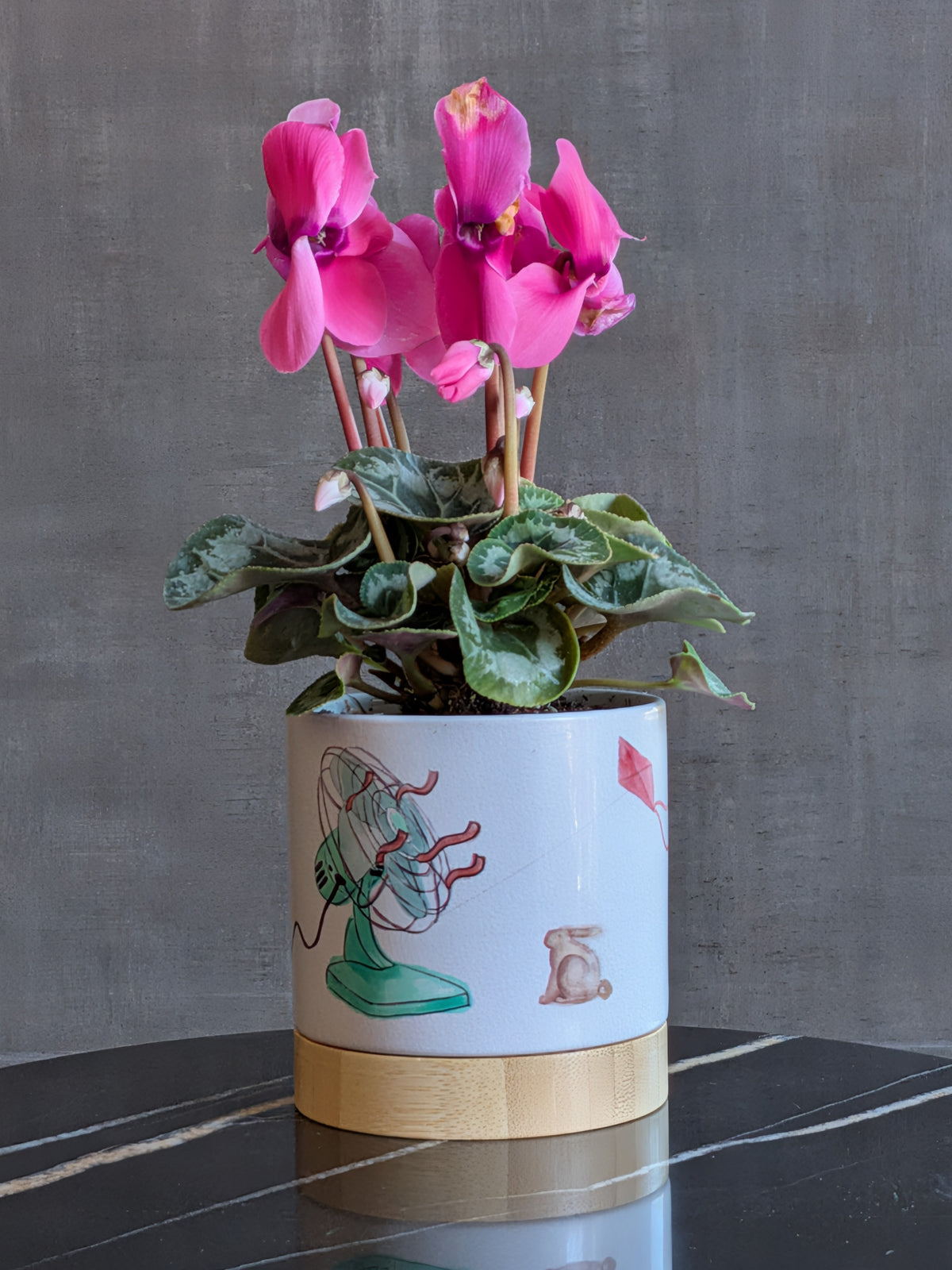 Fan Club - ceramic planter pot