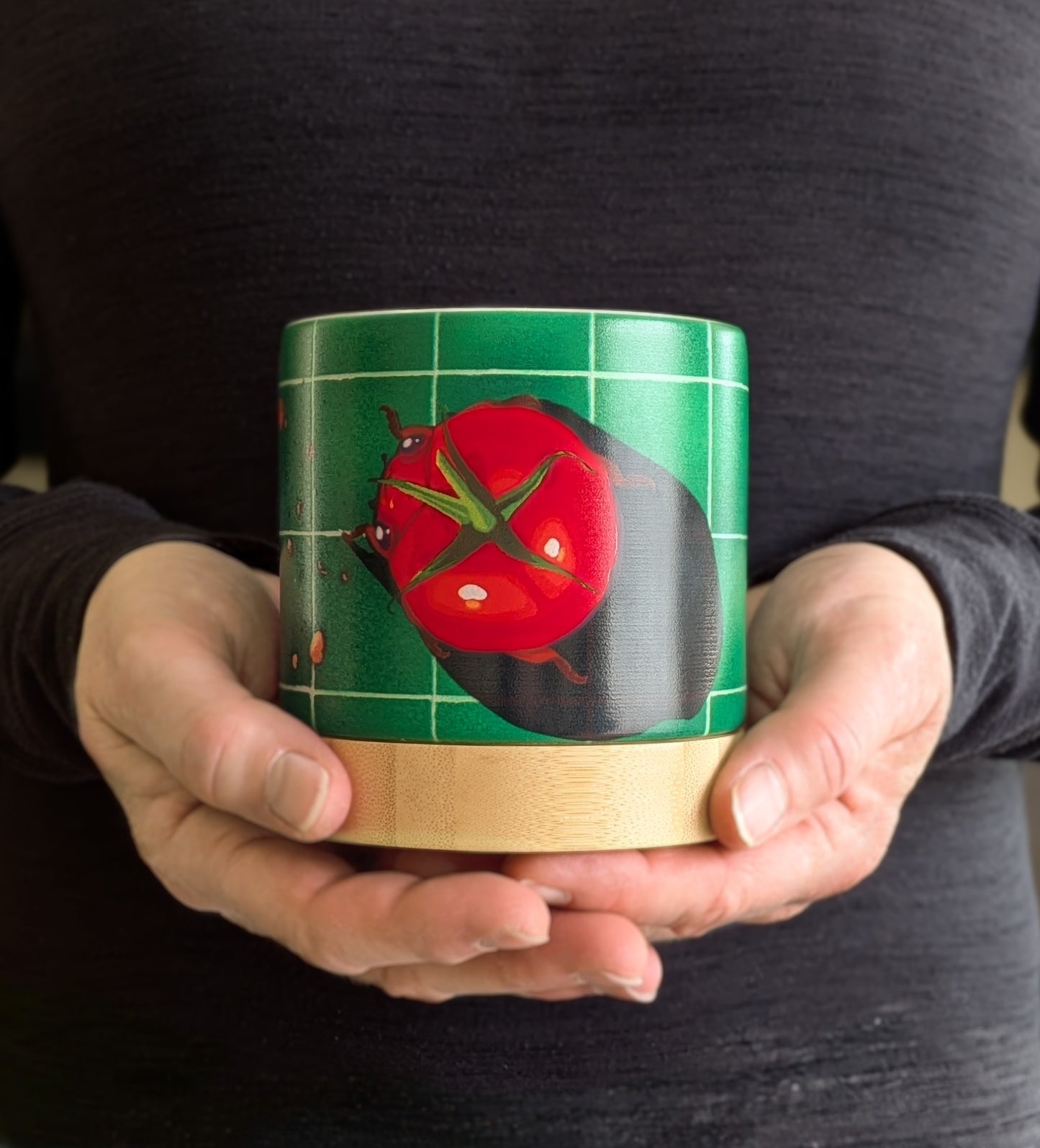 Le Beetlemato - ceramic planter pot