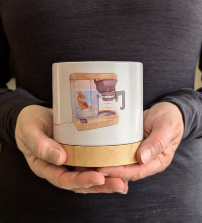 Brew & Gold - ceramic planter pot