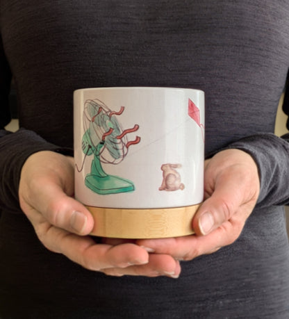 Fan Club - ceramic planter pot