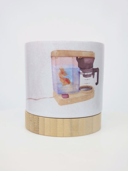 Brew & Gold - ceramic planter pot