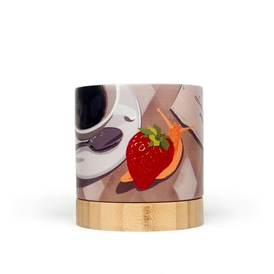 Snailberry Cafe - ceramic planter pot