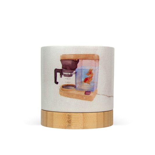 Brew & Gold - ceramic planter pot