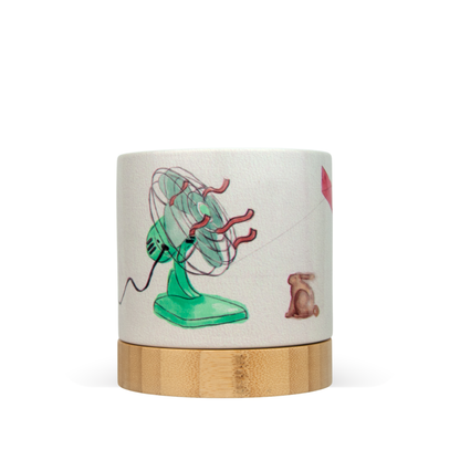 Fan Club - ceramic planter pot